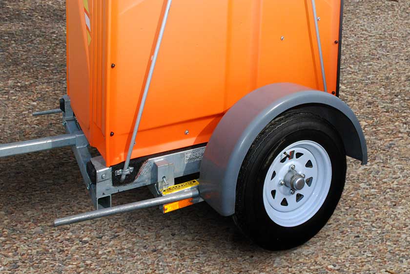 The Safety Head Portable Restroom Trailer IS EXTREMELY MANEUVERABLE